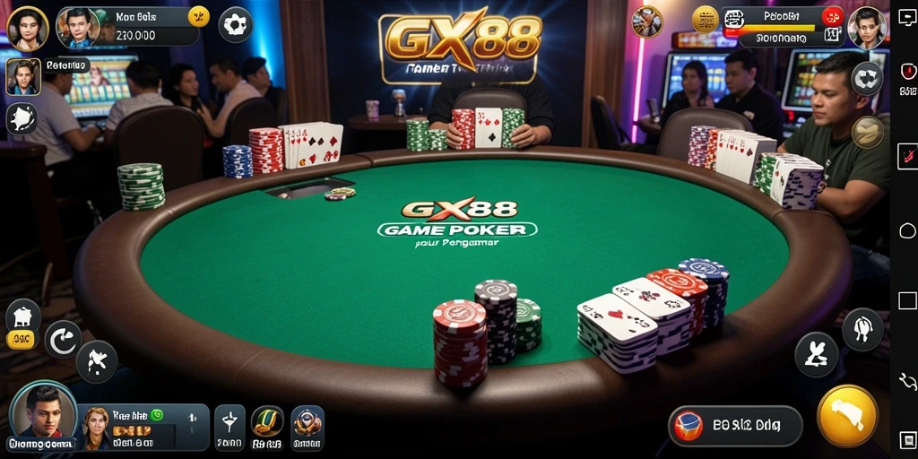 Tampilan gameplay GX88 yang menegangkan dan kompetitif.