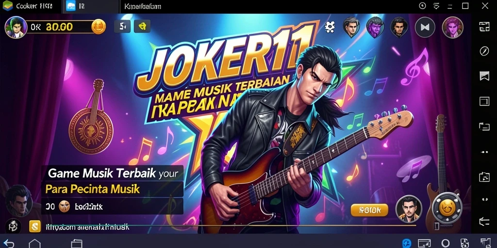 Screenshot gameplay JOKER11 yang menampilkan suasana seru bermain musik.