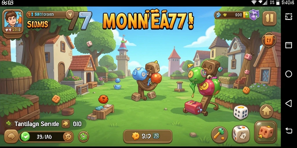 Tampilan gameplay Puzzle yang menarik dalam MONTE77.