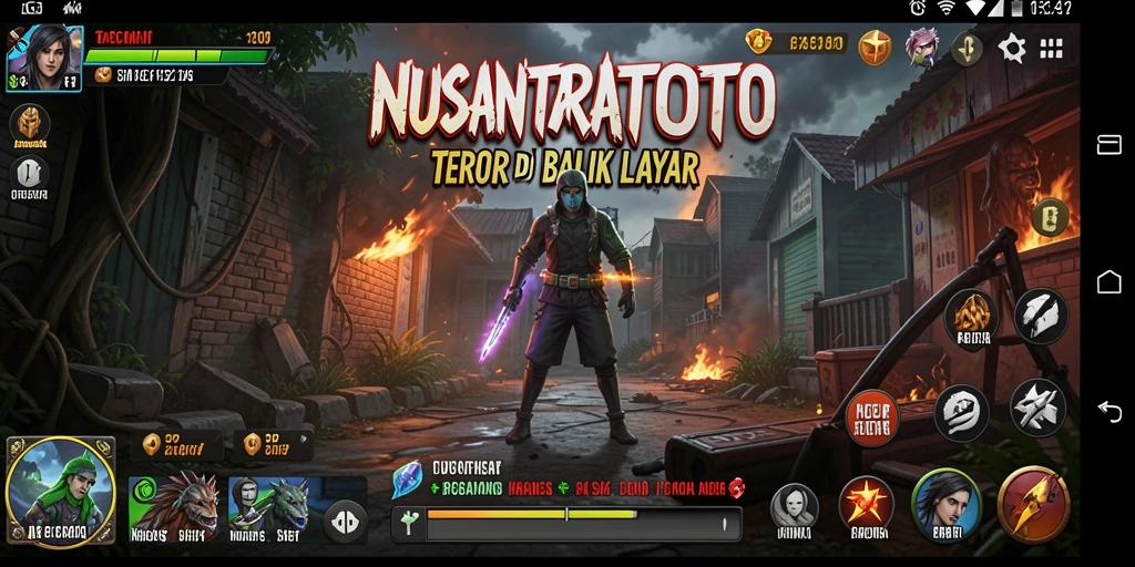 Gameplay NUSANTARATOTO dengan suasana mencekam dan menyeramkan.